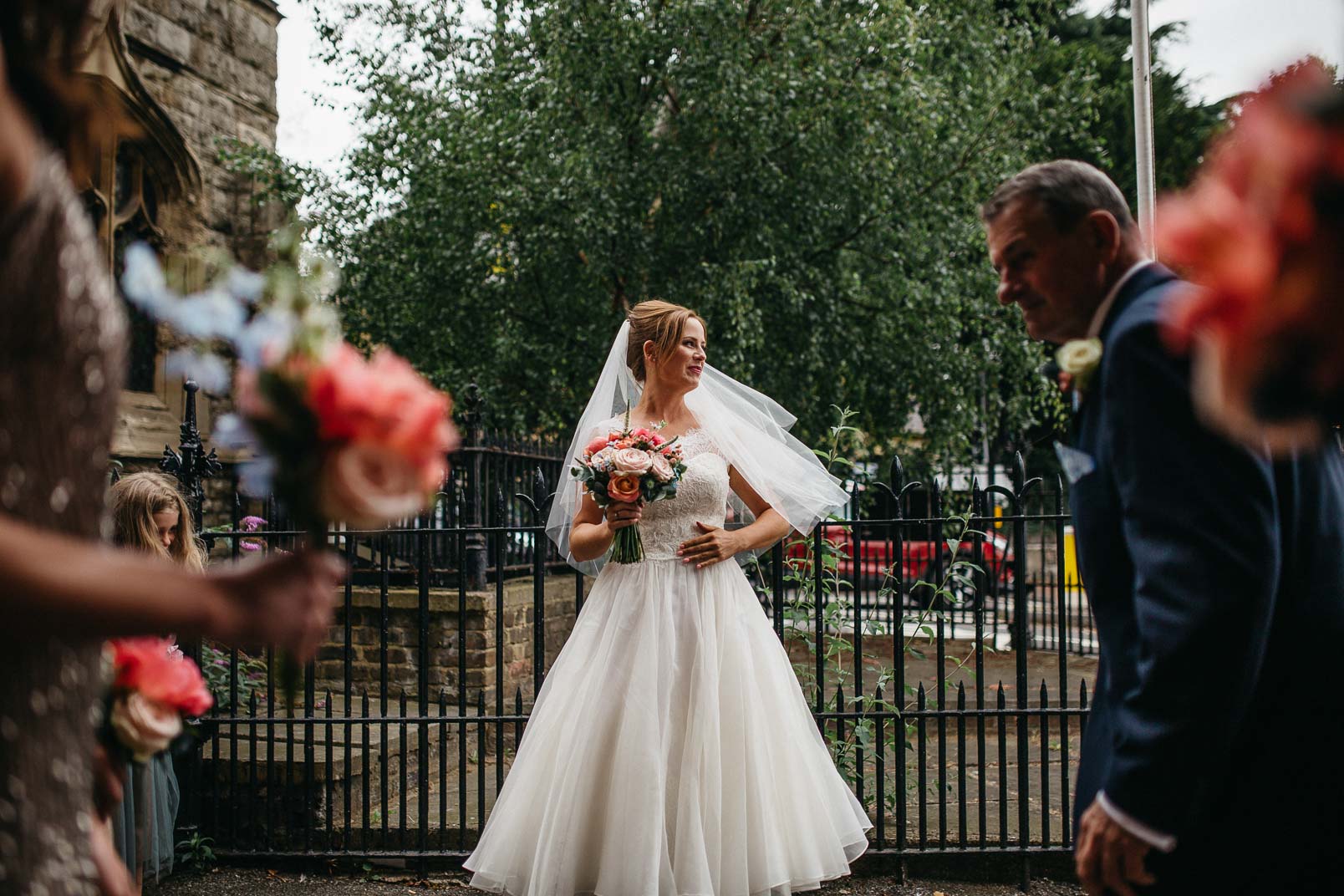 bride waiting for wedding ceremony