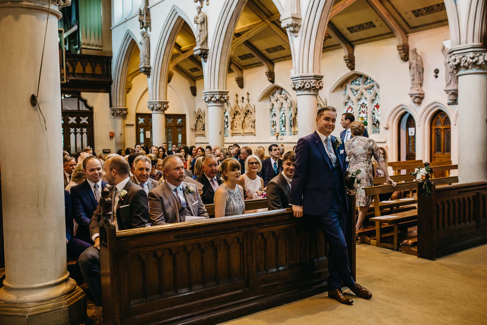 groom waiting for bride