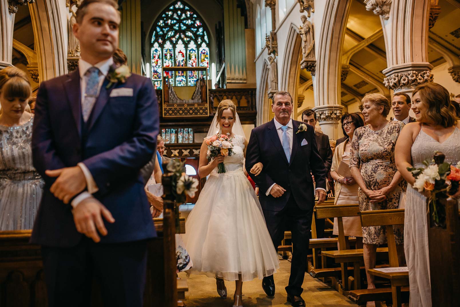 bride walk down the aisle