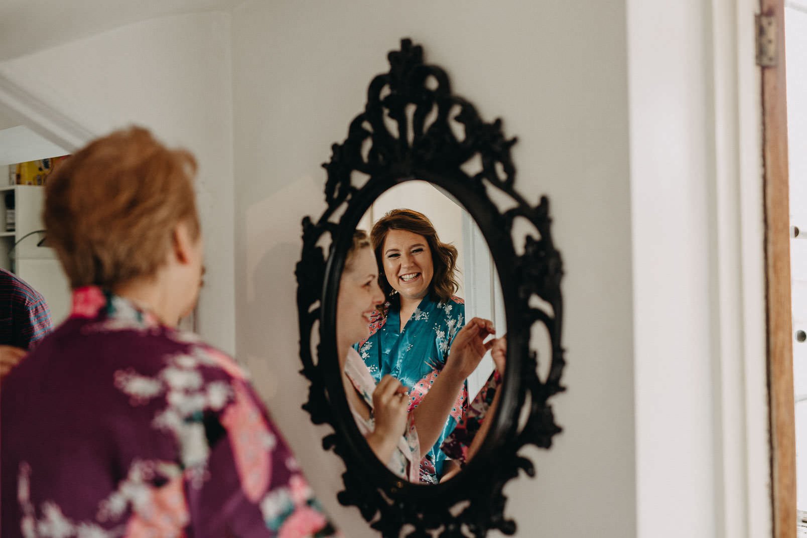 bridesmaid in mirror