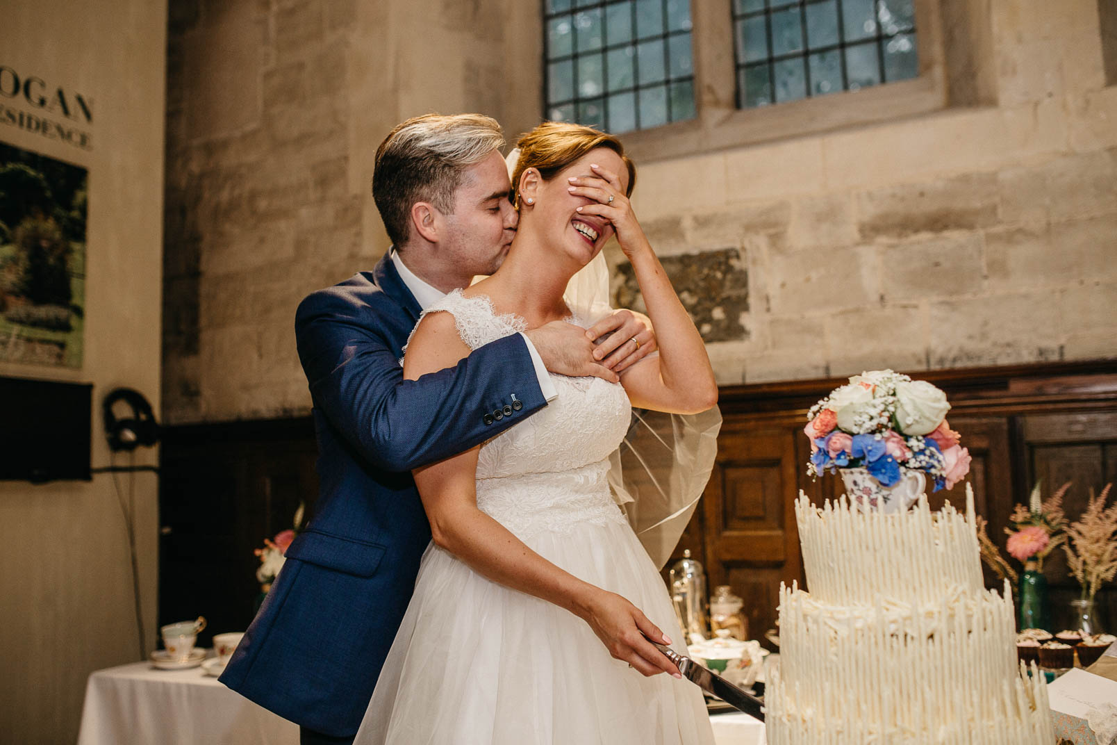 cutting cake at garden museum
