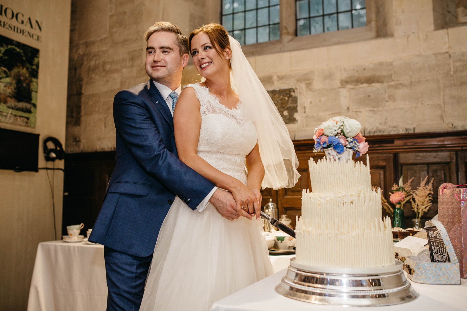 cutting cake at garden museum