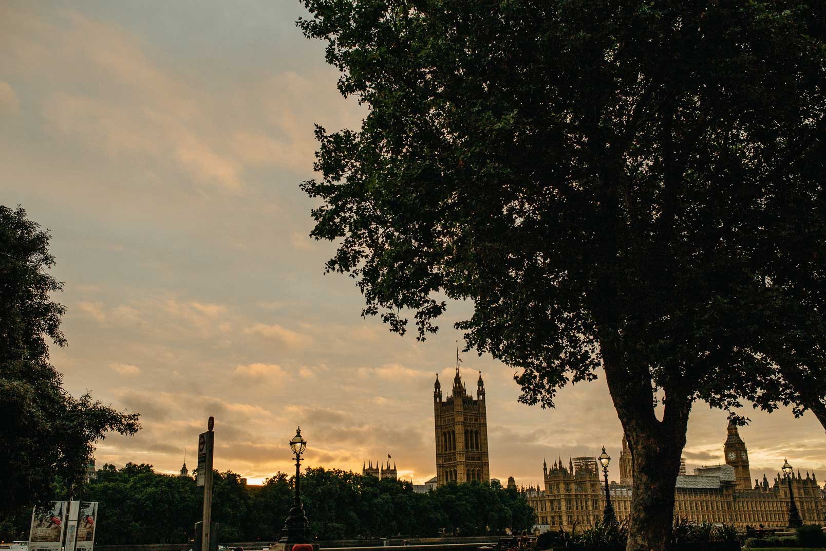 big ben and westminister in golden hour