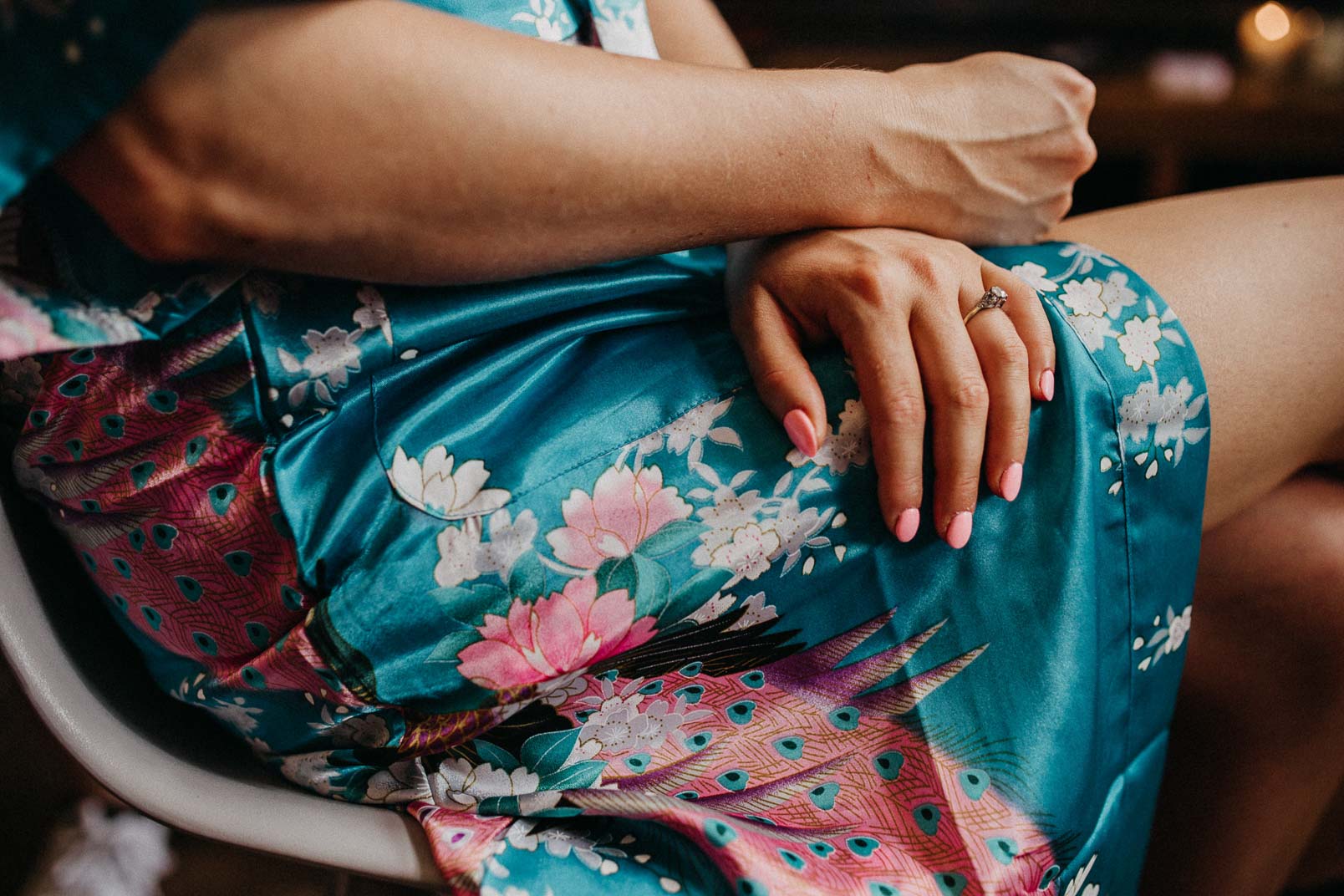 wedding ring on brides hand